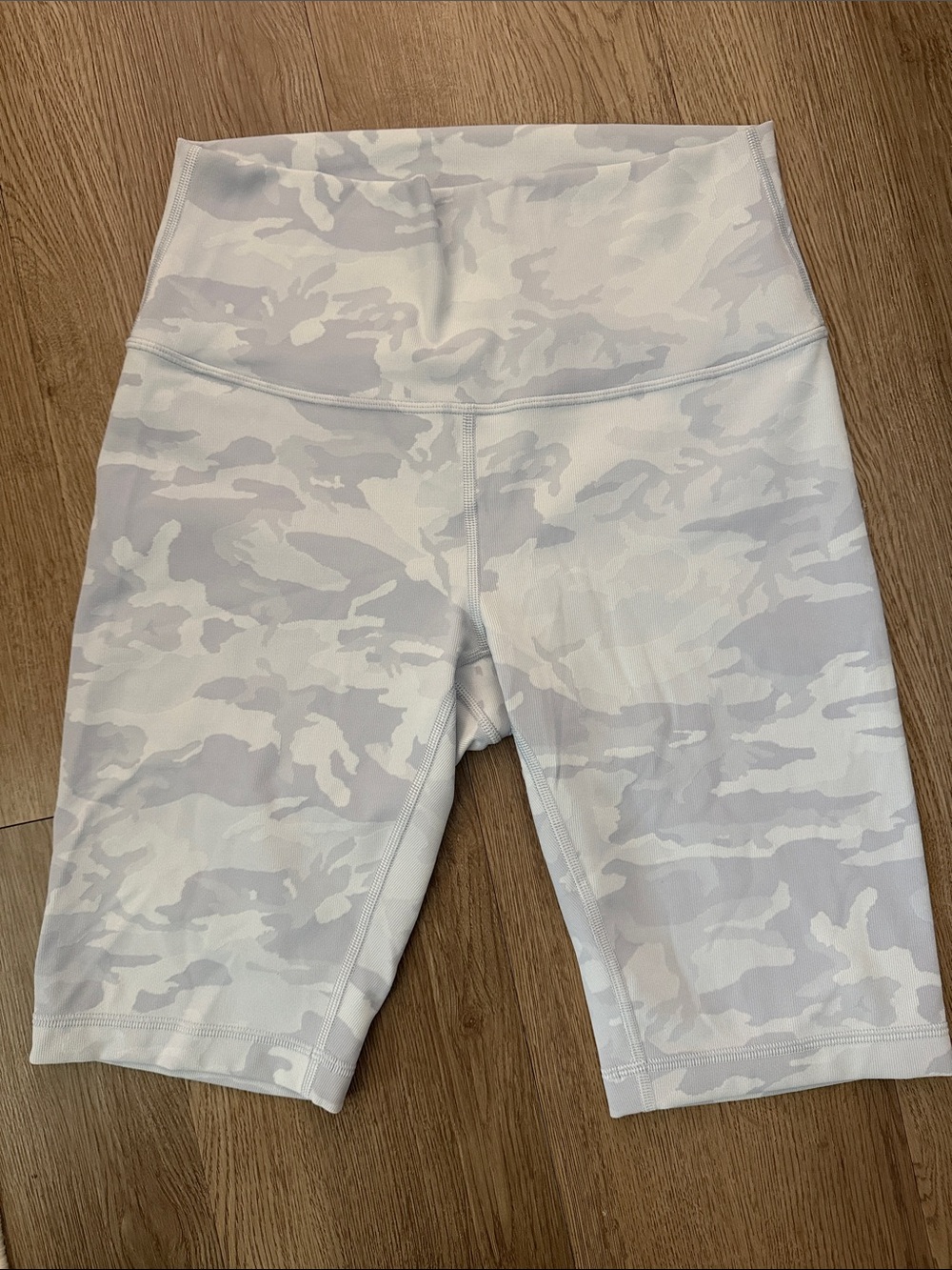 Lululemon White Camo Biker Shorts 8